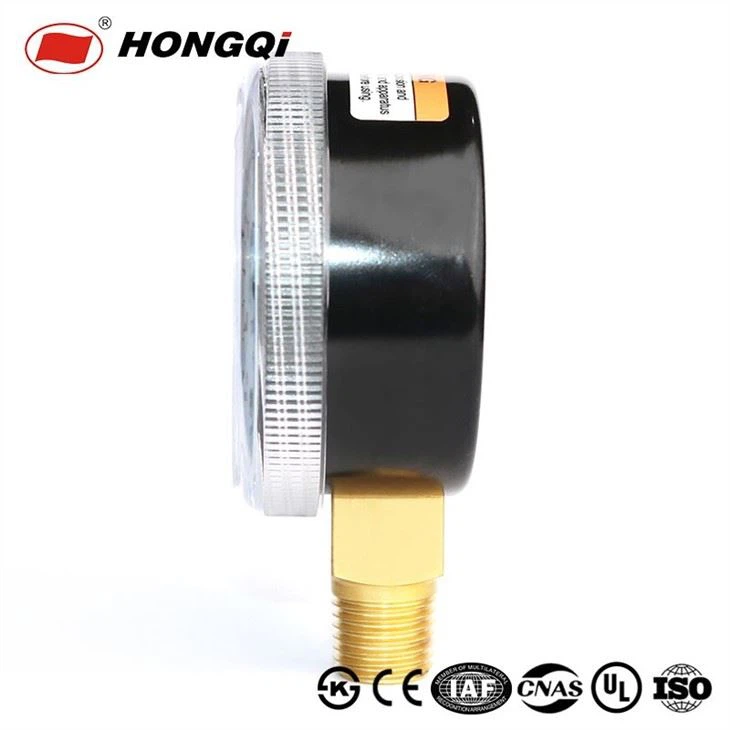 Pressure gauge with non-slip transparent plastic case