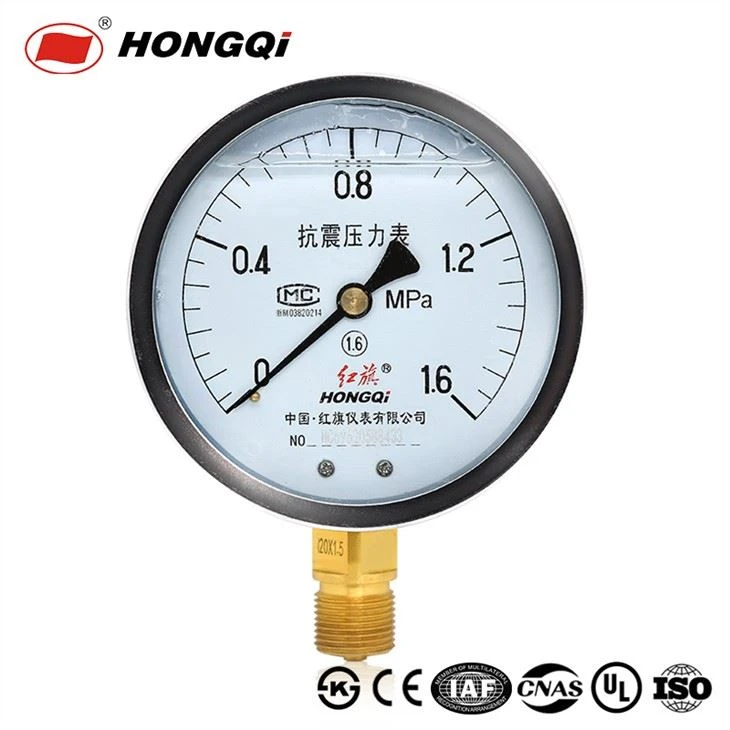 Tolok Tekanan Cecair Keluli Tahan Karat Penuh 100mm Manometer