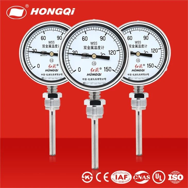Termometer Dwi Logam Ketepatan Tinggi 60/100/150mm