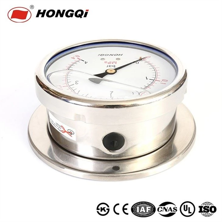 60mm Glycerin Pressure Gauge Radial Direction Stainless Steel Case