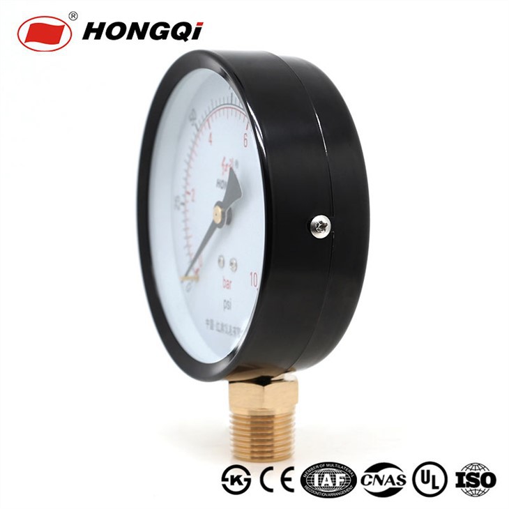 Dual Skala Dicat Keluli Manometer