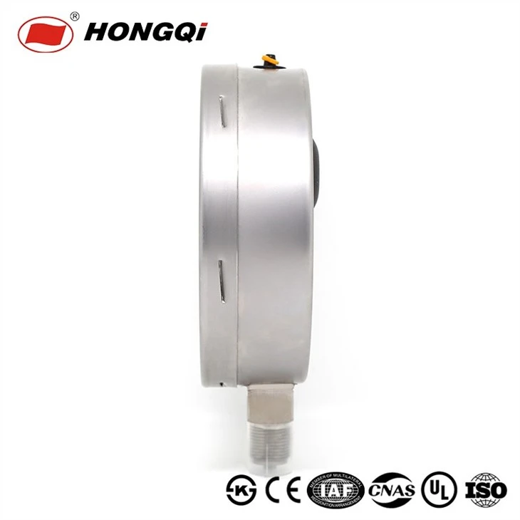 Full Stainless Steel High Pressure Gauge Back Bottom With Flange