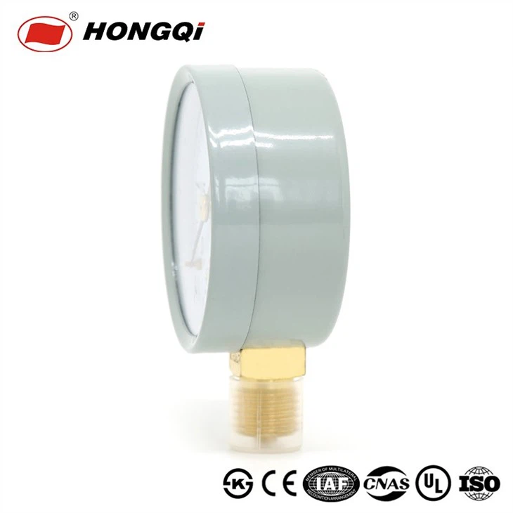 Hongqi 60mm Steel/Plastic/Stainless Steel Case Pressure Gauge,Brasss Movement