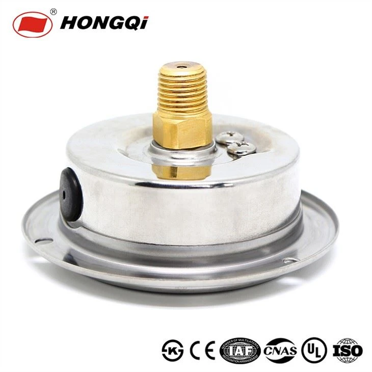 Hongqi 60mmOil Filled Shock-proof With Front Flange And Panel Mount Manometer