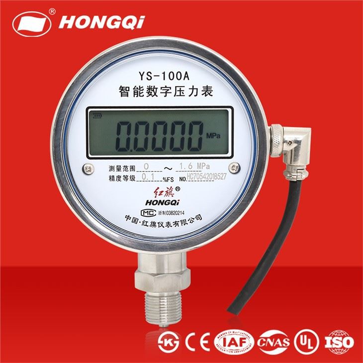 Pengukur 10Dail 0mm(4"), Tolok Tekanan Digital,0-100mpa, M20*1.5 Lekap Bawah, 0.5 peratus Ketepatan