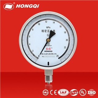 Tolok Tekanan Ketepatan Bendalir Minyak Keluli Tahan Karat / Gas 6"