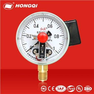 Dia 100mm Tolok Tekanan Vakum Kenalan Elektrik