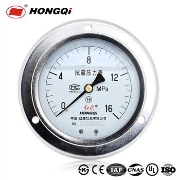 Hongqi 4" Pengisian Cecair Rintangan Kakisan Pelekap Belakang Paksi Dengan Bebibir, M20*1.5/OEM