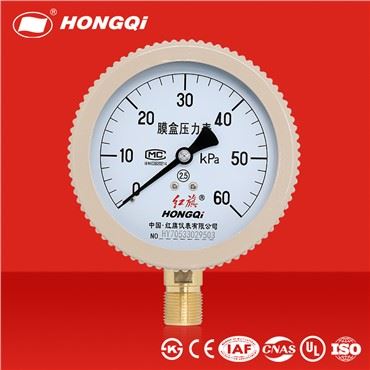 YE-100 Tolok Tekanan Rendah Kapsul Meter Tekanan Reka Bentuk OEM